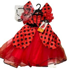 Target Toddler Ladybug Halloween Costume Dress Headpiece 2-3T - Hyde & EEK! NWT